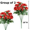 Factory Direct Craft Group of 2 Red Orange Artificial Cosmos Bouquets for Summer Arrangements and Fall Home Decor - 19" H view 3