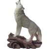 1 Pcs Large Cries Of The Night Howling Alpha Gray Wolf Statue 12" H Spirit Wolves Decor view 2