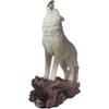 1 Pcs Large Cries Of The Night Howling Alpha Gray Wolf Statue 12" H Spirit Wolves Decor view 3
