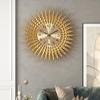 DAYDAYART 28 Inch Gold Large Wall Clock Decorative Metal Mid Century Wall Clocks, Modern Big Silent Non-Ticking Clock, Modern Handmade Home Art Decor for Living Room, Bedroom, Dining Room view 3