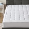 CirclesHome Twin Size Mattress Pad Pillow Top - 100% Cotton Top Ultra - Plush Down Alternative Mattress Protector - 200 Thread Count - Stretches from 14-16 inches for Snug Fit view 1