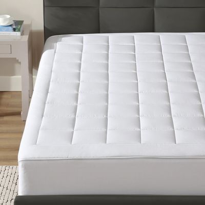 CirclesHome Twin XL Size Mattress Pad Pillow Top - 100% Cotton Top Ultra - Plush Down Alternative Mattress Protector - 200 Thread Count - Stretches from 14-16 inches for Snug Fit