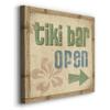 Renditions Gallery Rustic Wooden Canvas Paintings for Room Decorations Tiki Bar Open Beach Sign Green & Blue Wall Art Prints for Living Room Home Restaurant Kitchen Decor - 10"X10" LT501 view 2