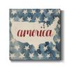 Renditions Gallery Canvas Art for Home Decorations Rustic American Flag Fourth of July Collection Red & Blue Wall Hanging Artwork for Dining Living Room Office Hotel Prints - 10"X10" LT501 view 1