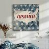 Renditions Gallery Canvas Art for Home Decorations Rustic American Flag Fourth of July Collection Red & Blue Wall Hanging Artwork for Dining Living Room Office Hotel Prints - 10"X10" LT501 view 3