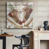 Renditions Gallery Beautiful Wooden Wall Hanging Paintings for Home Decor Abstract Ice Skate Boots Canvas Prints & Picture for Dining Room Office Kitchen Decorations Art - 10"X10" LT501 view 3