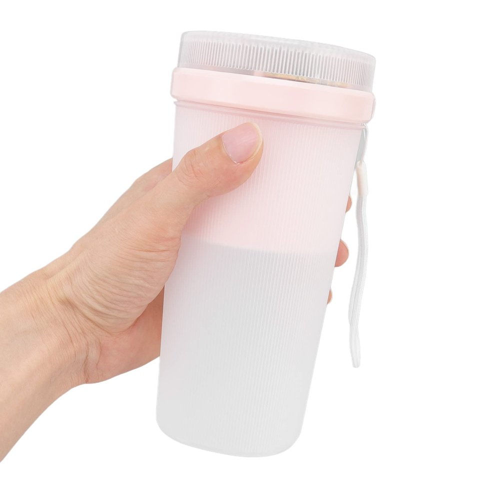 300ml USB Charging Electric Juicer Cup Blender with 6 Leaf Knife Blue Light