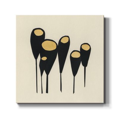 Renditions Gallery Beautiful Wall Hanging Canvas Picture & Prints for Room Decorations Rustic Mod Pod Abstract Wooden Paintings Perfect for Bedroom Kitchen Restaurant Decor - 10"X10" LT501