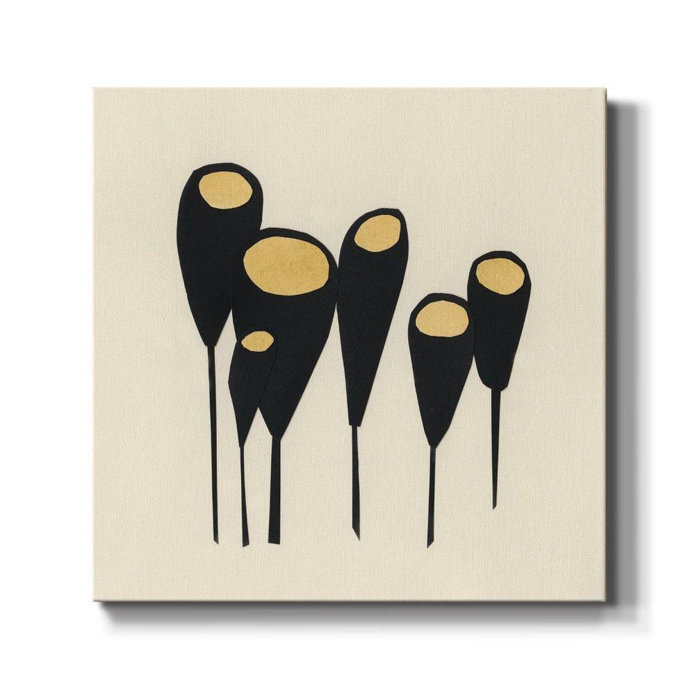 Renditions Gallery Beautiful Wall Hanging Canvas Picture & Prints for Room Decorations Rustic Mod Pod Abstract Wooden Paintings Perfect for Bedroom Kitchen Restaurant Decor - 10"X10" LT501