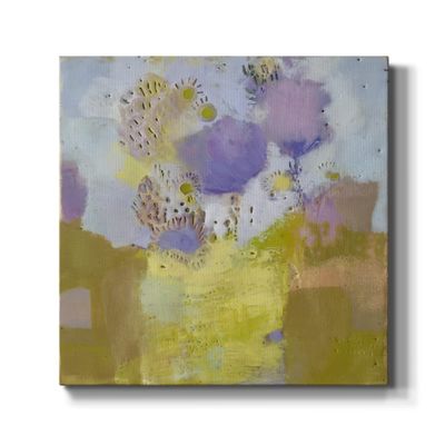 Renditions Gallery Canvas Wall Art Paintins for Room Decorations Rustic Misty Colors Abstract Wall Hanging Wooden Picture & Prints Perfect for Office Kitchen Home Artwork - 10"X10" LT501