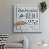 Renditions Gallery Rustic Wall Art Picture for Home Decor Umbrellas for Rent Beach Sign Green & Blue Canvas Wall Hanging Artwork Prints for Dining Room Kitchen Restaurant - 10"X10" LT501 view 4