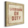 Renditions Gallery Canvas Wall Art Wooden Picture for Room Decor Lifeguard on Duty Beach Sign Board Wall Hanging Paintings & Prints Perfect for Office Kitchen Home Decorations - 10"X10" LT501 view 2
