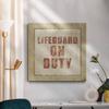 Renditions Gallery Canvas Wall Art Wooden Picture for Room Decor Lifeguard on Duty Beach Sign Board Wall Hanging Paintings & Prints Perfect for Office Kitchen Home Decorations - 10"X10" LT501 view 4