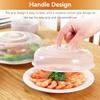 1PCS Microwave Splatter Cover, Clear Microwave Cover For Food Reusable Plastics Microwave Plate Cover Lid Dish Covers for Keeps Clean(23cm) view 2
