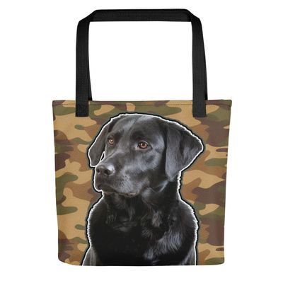 Black Labrador Retriever Tote Bag Reusable Grocery Bag