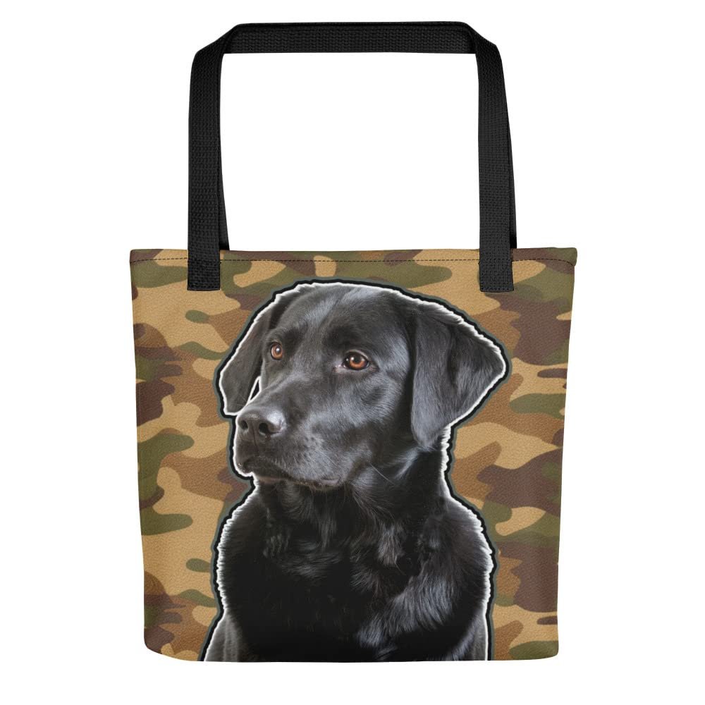 Black Labrador Retriever Tote Bag Reusable Grocery Bag
