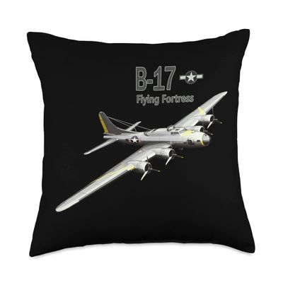 B-17 Bomber WW2 Airplane Throw Pillow