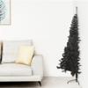 CUMYZO 8FT Artificial Half Christmas Tree with Metal Stand Half Xmas Tree for Home Decoration Seasonal Decoration Indoor Outdoor view 1