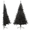 CUMYZO 8FT Artificial Half Christmas Tree with Metal Stand Half Xmas Tree for Home Decoration Seasonal Decoration Indoor Outdoor view 2