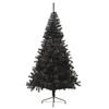 CUMYZO 8FT Artificial Half Christmas Tree with Metal Stand Half Xmas Tree for Home Decoration Seasonal Decoration Indoor Outdoor view 4