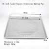 8 to 16 Inch Leaky Square Pizza Pan Hard Aluminium Alloy Pancake Pie Mold Cheese Plate with Punching Holes DIY Baking Tools (16 inch) view 2