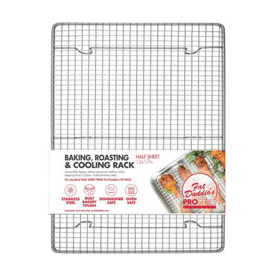 6 Pack: Fat Daddio's ProSeries Bakeware Half Sheet Baking, Roasting & Cooling Rack