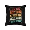 Best Thing I Found On The Internet Funny Love My Girlfriend Throw Pillow view 1