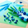 Creatology 1/2" Mixed Blue Pom Poms, 24 Packs: 100 ct. (2,400 Total) view 2