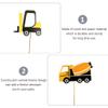 Operitacx 35pcs Construction Vehicles Cupcake Toppers Fun Cake Decorations for Birthday Parties Showers and Themed Celebrations Trucks and Excavators view 4