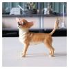 ALDEPO Sculpture Tabletop Figurine for Holiday Living Room Bedroom Home Decoration Statue Sculptures Simulation Animal Model Chihuahua Car Crafts Dog Collection Chihuahua Standing Brown view 1