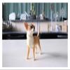 ALDEPO Sculpture Tabletop Figurine for Holiday Living Room Bedroom Home Decoration Statue Sculptures Simulation Animal Model Chihuahua Car Crafts Dog Collection Chihuahua Standing Brown view 3