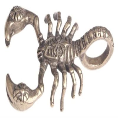 ALDEPO Sculpture Tabletop Brass Fish Tank Figurine Sculptures and Statues Statues Sculptures Solid Brass Scorpion Statue Copper Vintage Miniatures Figurines