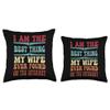 Best Thing I Found On The Internet Fathers Day Funny Dad Jok Throw Pillow view 3