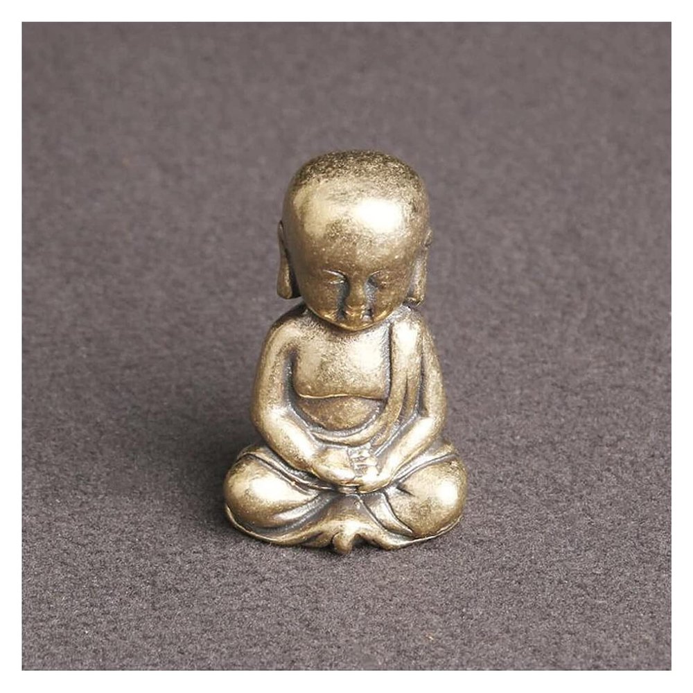 ALDEPO Sculpture Tabletop Brass Fish Tank Figurine Sculptures and Statues Statue Mural Sculpture Brass Buddha Statue Copper Tathagata Buddha Figurines