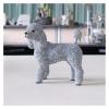 ALDEPO Sculpture Tabletop Figurine for Holiday Living Room Bedroom Home Decoration Statue Sculptures Poodle Dog Model Simulation Animal Collection Car Decoration Car Home Crafts Gray view 1