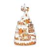 Roman Musical Lighted Rotating Ginger Bread Mountain Collectible Building, 12.5-inch Height, Christmas Decoration view 1