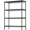4-Shelf Adjustable Heavy Duty Storage Shelving Unit, Metal Organizer Wire Rack for Laundry Bathroom Kitchen Pantry Closet, Black view 1