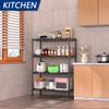 4-Shelf Adjustable Heavy Duty Storage Shelving Unit, Metal Organizer Wire Rack for Laundry Bathroom Kitchen Pantry Closet, Black view 2