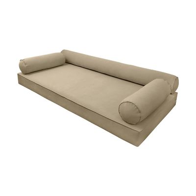 |SLIPCOVER ONLY| V6 Velvet Indoor Daybed Mattress Pillow Pipe Trim Full AD304