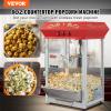 VEVOR Commercial Popcorn Machine, 8 Oz Kettle, 850 W Countertop Popcorn Maker for 48 Cups per Batch, Theater Style Popper with 3-Switch Control Steel Frame Tempered Glass Doors 2 Scoops 2 Spoons, Red view 2
