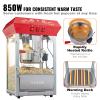 VEVOR Commercial Popcorn Machine, 8 Oz Kettle, 850 W Countertop Popcorn Maker for 48 Cups per Batch, Theater Style Popper with 3-Switch Control Steel Frame Tempered Glass Doors 2 Scoops 2 Spoons, Red view 4