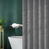 Lifup Fabric Shower Curtain, Washable Shower Curtains for Bathroom, Heavy Duty Polyester Cloth Shower Curtain Set, Waterproof Bath Curtains with Hooks Grey 39" W x 79" H view 2