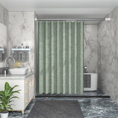 Lifup Fabric Shower Curtain, Washable Shower Curtains for Bathroom, Heavy Duty Polyester Cloth Shower Curtain Set, Waterproof Bath Curtains with Hooks Green 79" W x 79" H