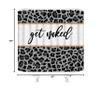 HYKHYK Leopard Print Shower Curtain Funny Quotes Black Leopard Cheetah Print Wildlife Animal Skin Fashion Fabric Bathroom Curtain Set with Hooks(67" Wx70 H) view 3