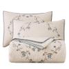 vctops 3-Piece Elegant Floral Embroidered Bedspread Coverlet Set Oversize Queen 100% Cotton Reversible Patchwork 1 Quilt and 2 Pillow Shams (Flower B,Oversize Queen) view 1