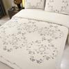 vctops 3-Piece Elegant Floral Embroidered Bedspread Coverlet Set Oversize Queen 100% Cotton Reversible Patchwork 1 Quilt and 2 Pillow Shams (Flower B,Oversize Queen) view 3