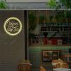 Coffee Neon Sign,Coffee and Tea Neon Signs,Dimmable LED Coffee Bar Hanging Wall Art Sign for Coffee Station,Tea Bar,Restaurants,Farmhouse,Kitchen Decoration(11.8 * 11.8 inch Neon view 3