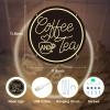 Coffee Neon Sign,Coffee and Tea Neon Signs,Dimmable LED Coffee Bar Hanging Wall Art Sign for Coffee Station,Tea Bar,Restaurants,Farmhouse,Kitchen Decoration(11.8 * 11.8 inch Neon view 4