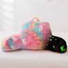 Aimuan Reading Pillow Glow in The Dark Bed Rest Wedge Kids Glow Backrest Pillow Unicorn Print with Arms Back Support for Sitting Up in Bed Cushion, Rainbow view 1
