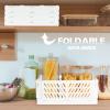 Tixill 2-Pack Mini Foldable Plastic Baskets for Organizing and Storage, Collapsible Storage Crate for Home Kitchen Bedroom Bathroom Office (9.8x6.5x3.8, White) view 3